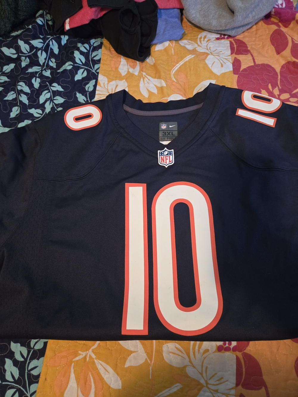 Nike NFL Men's Chicago Bears #10 Navy Football Jersey